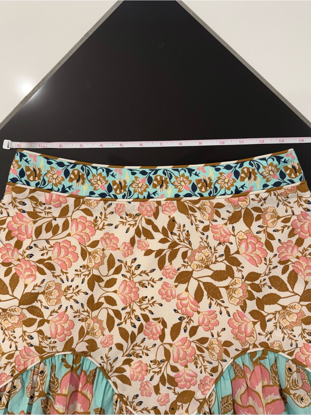Farm Rio Flirty Drop-Waist Midi Skirt SZ S - Picture 6 of 8